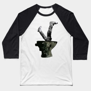 Trainspotting Toilet Illustration Baseball T-Shirt